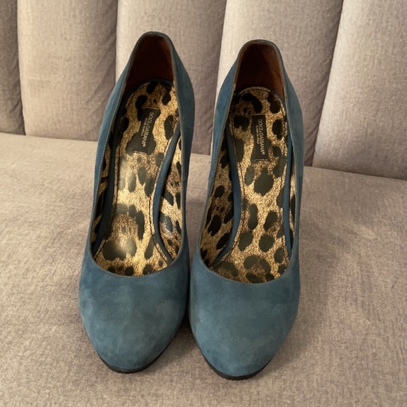 DOLCE & GABBANA Authentic heels pumps blue 39 us 9 - Picture 6 of 11